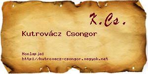 Kutrovácz Csongor névjegykártya