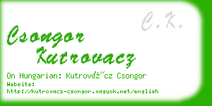 csongor kutrovacz business card